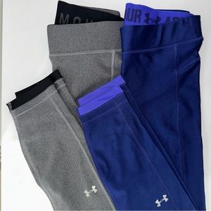 Gray/Black HEATGEAR Compression Leggings XS/S